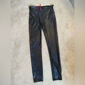 SPANX Black Faux Leather Leggings